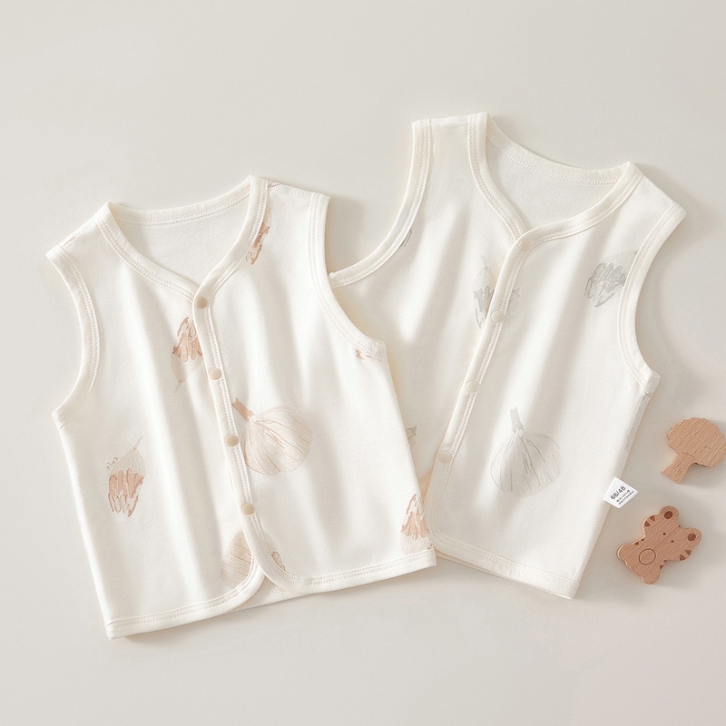 新生儿宝宝马甲春秋款婴儿衣服秋装坎肩纯棉护肚背心秋季外穿马夹