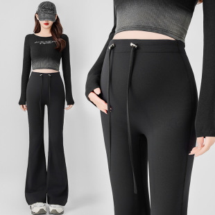 外穿2025新款 不勒肚子春秋款 夏季 阔腿裤 孕妇裤 长裤 子鲨鱼裤