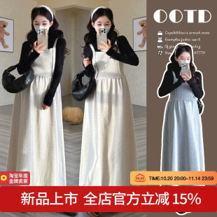 2025秋冬新款 针织吊带孕妇毛衣两件套孕妇连衣裙 孕妇装