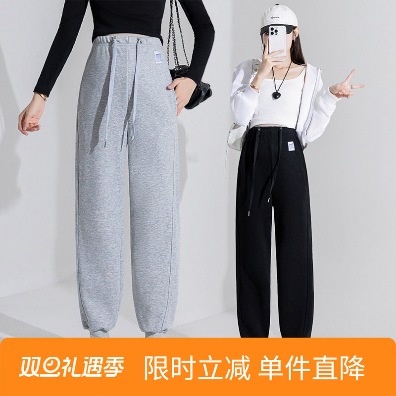 孕妇裤子2025新款外穿加绒加厚无托腹时尚可调节休闲束脚运动