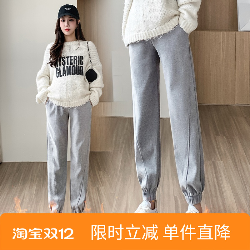 4XL孕妇打底裤冬季加绒加厚保暖棉裤冬天孕妇裤子秋冬