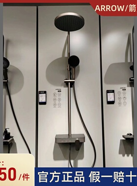 箭牌卫浴AMG13S877SGGP卫生间花洒大平台置物枪灰色增压淋浴套装