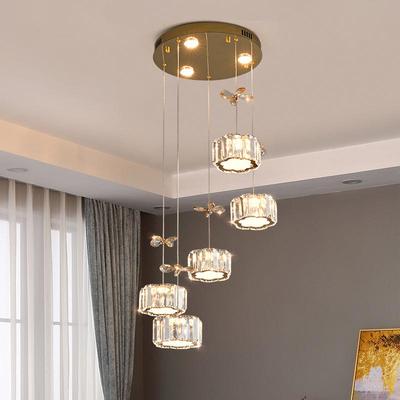 轻奢现代简约吧台餐厅水晶吊灯