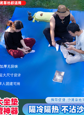 折叠防水布加厚加大便携露营野餐垫户外多用途垫子防潮地席布淋膜
