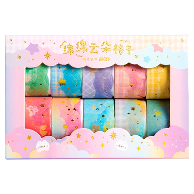 梦幻场景造景胶带云朵海浪街景