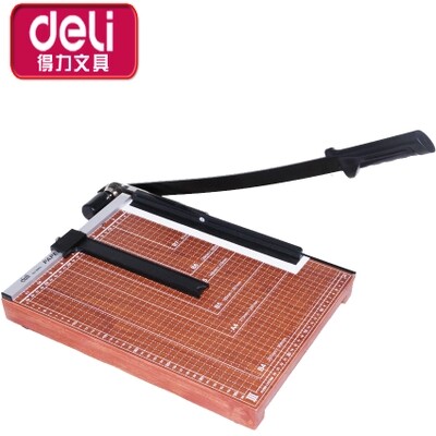 得力裁纸刀8003 B4木质切纸刀手动切纸机38×30cm