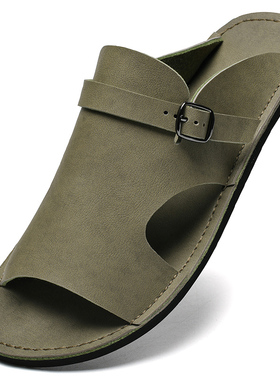 47大码拖鞋男士外穿高级感潮牌夏季防滑耐磨休闲皮凉鞋45沙滩鞋46