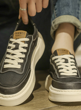 帆布男鞋夏季透气防臭黑色布鞋爆款板鞋防滑增高休闲运动潮鞋软底