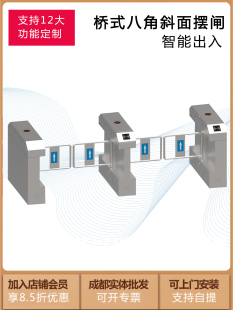 小摆闸人行通道闸单双机芯防撞人脸识别刷卡小区学校写字楼工地闸