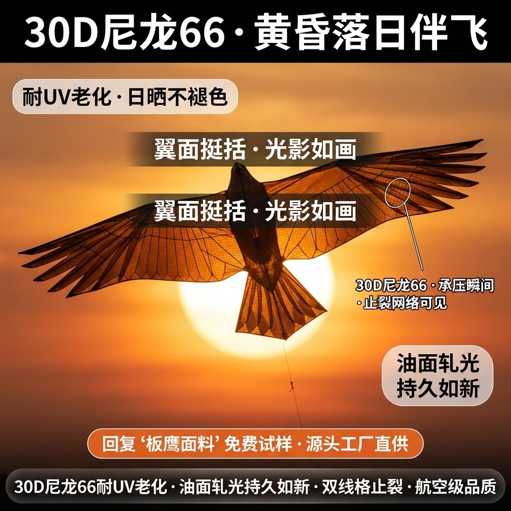 30D尼龙66油面PU硅油高强面料
