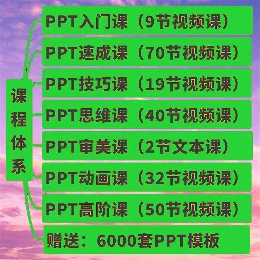 PPT影片入门到高阶幻灯制作动画演示文稿Office办公网盘素材教程