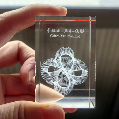 卡拉净化比丘流形六维模型数字美桌面摆件男生礼物水晶方体小夜灯