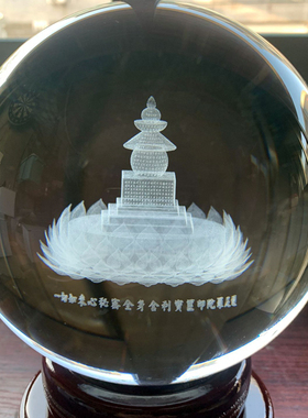 摆件佛堂供养舍利子摆件水晶球