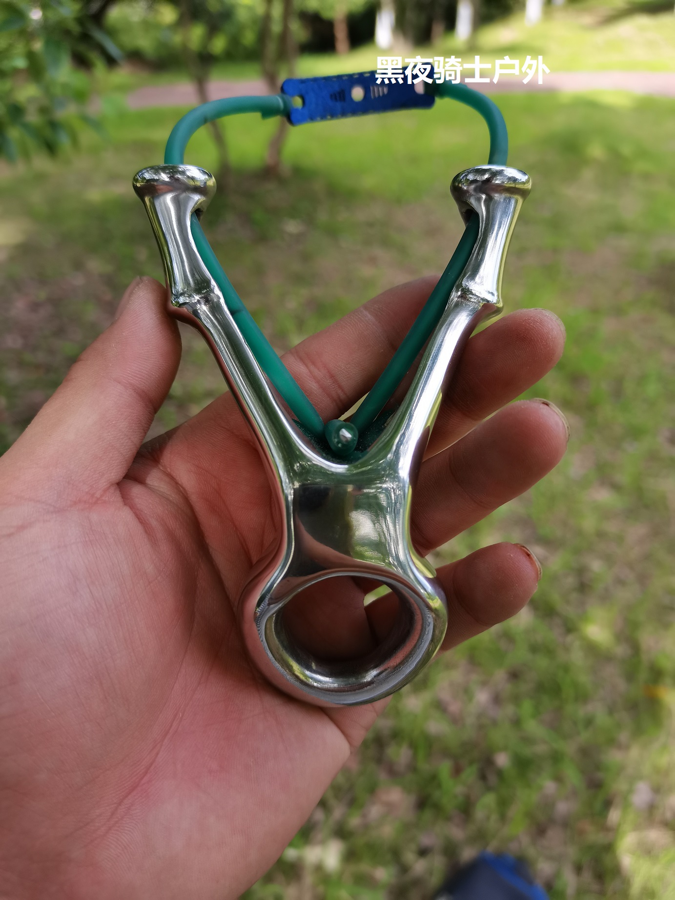 黑夜骑士户外新型竹节速射弹弓,圆皮筋扁皮筋两用滑顶弓顶卡弓