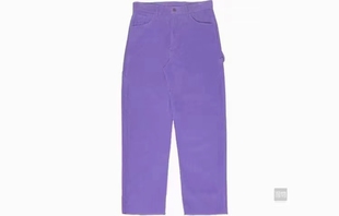 男女 紫色 Dre贾克斯丁比伯明星邓紫棋同款 猪窝笑脸灯芯绒长裤