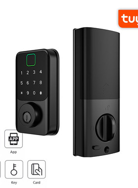 人脸识别美标闭锁智能锁全自动密码锁刷卡蓝牙钥匙充电锂电无损装