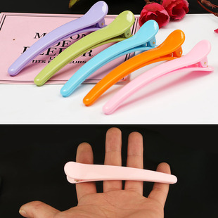 洗澡发夹一字夹光板鸭嘴夹美发大压夹大号鱼嘴夹发夹盘发辅助夹子