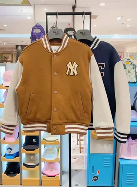 MLB儿童秋冬新款男女童潮酷加棉休闲字母棒球服夹克外套7AJPC0144