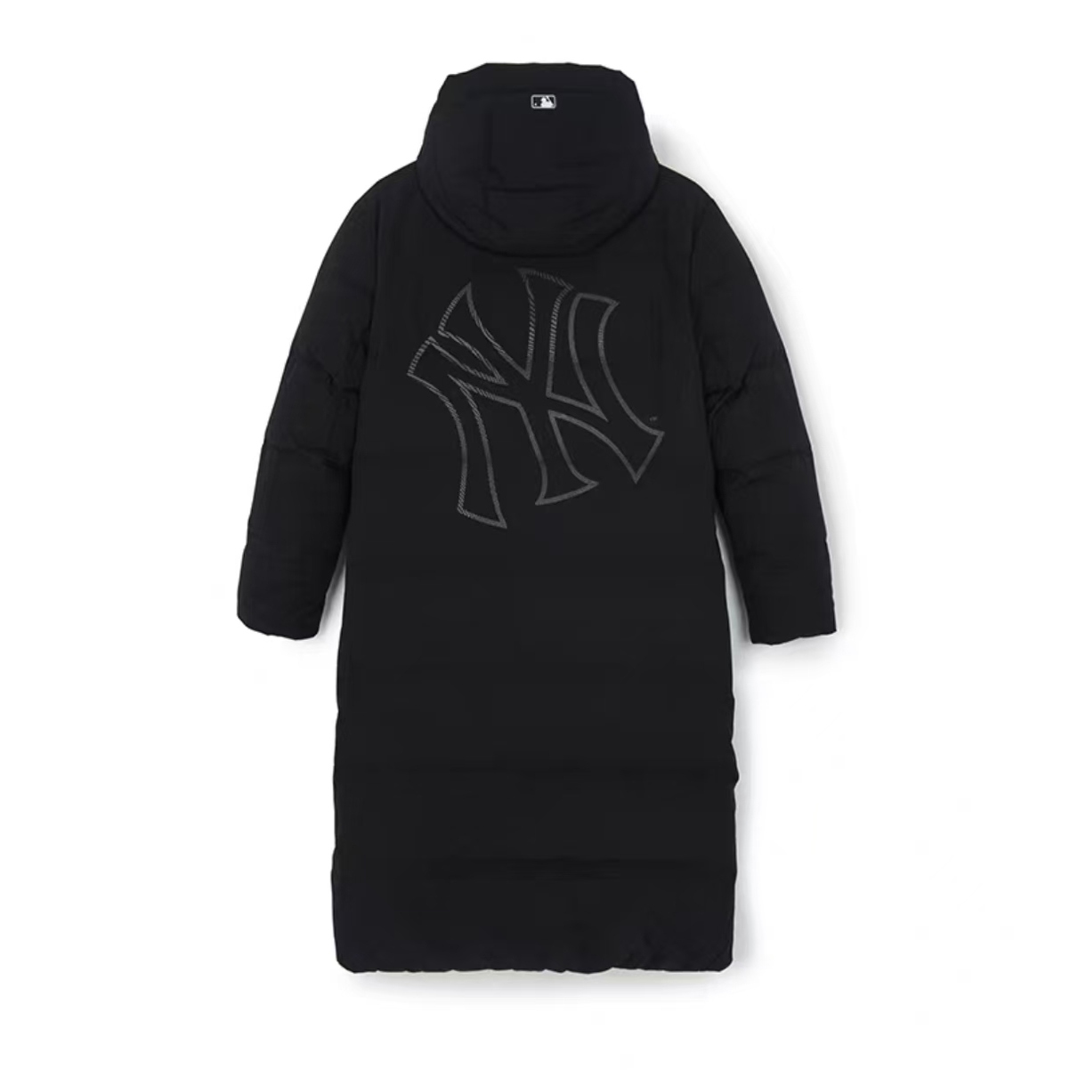 MLB25冬季新男女情侣防水防泼水连帽百搭保暖长款羽绒服3ADJB1156