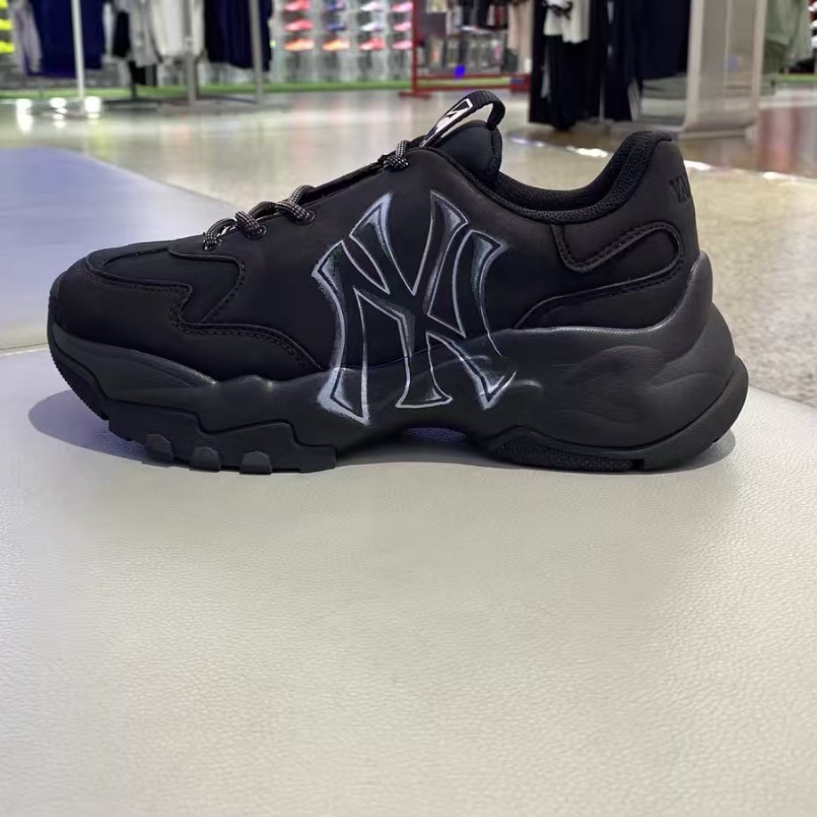 MLB25新款男女同款老爹鞋情侣NY大标厚底增高运动休闲鞋3ASHVT65N