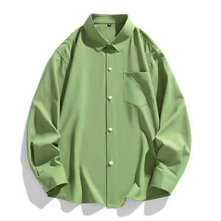 男 垂顺 外穿 阔版 薄外套 轻薄衬衫 防晒衣 纯色衬衣 宽松