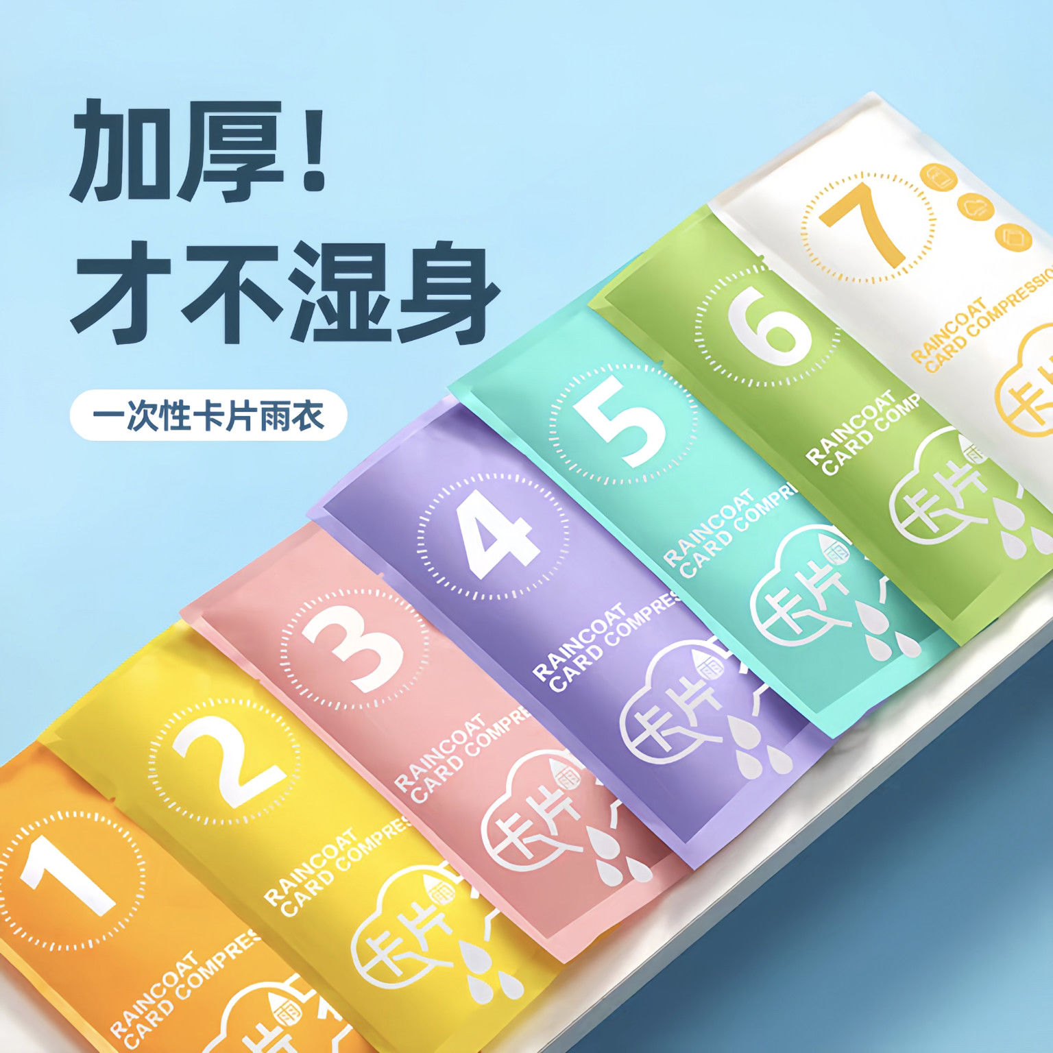 卡片雨衣一次性便携式雨具