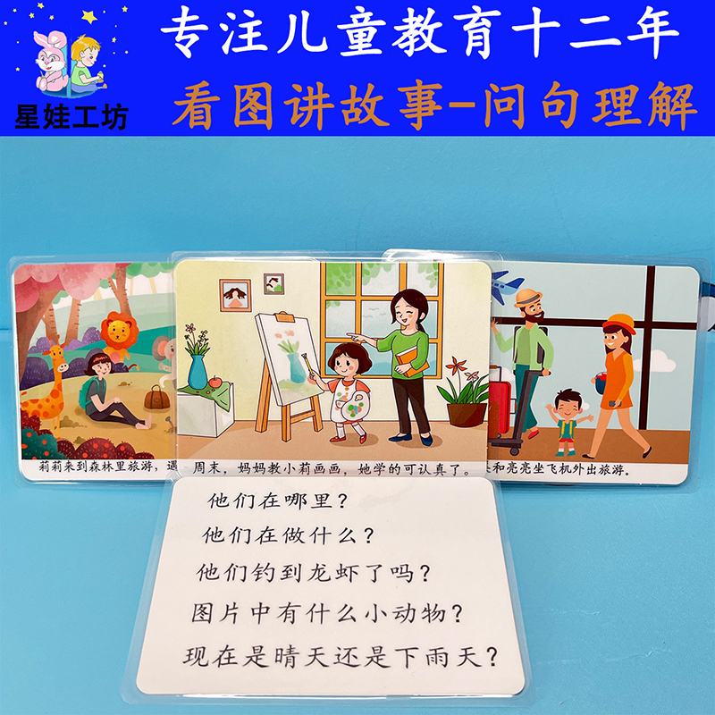 看图讲故事问句理解认知卡