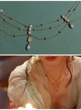 珠帘玉幕端午赵露思同款项链苏慕遮同款璎珞三层项链宫廷舞女项链