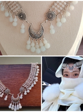 珠帘玉幕赵露思同款异域风头饰女2024新款民族风发饰额饰风情饰品