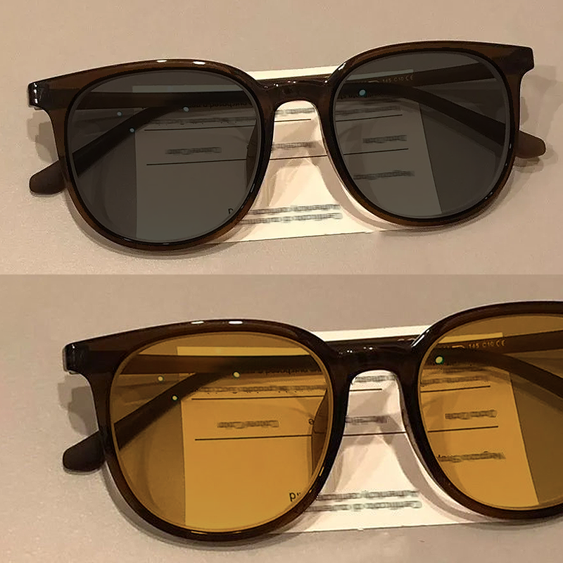 高级显白变色近视眼镜栗子棕女高颜值防紫外线可配度数防蓝光时尚