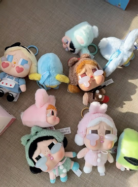 正品POPMART泡泡玛特CRYBABY哭娃眼泪工厂搪胶公仔玩偶挂件礼物