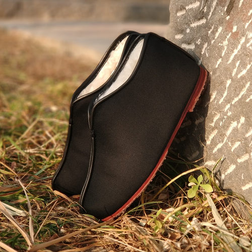 老北京手工牛皮底冬季高帮棉鞋