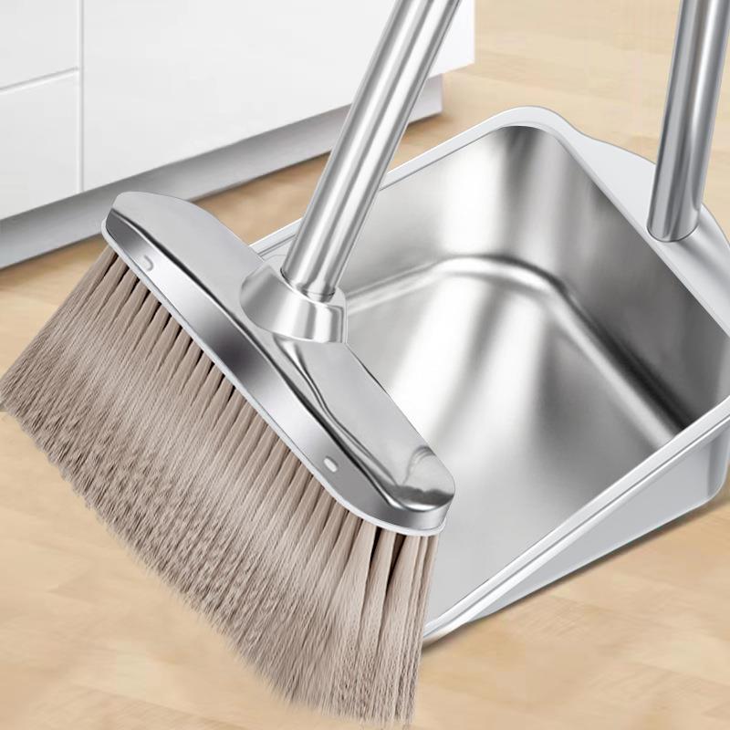 不锈钢扫把家用套装加厚单个簸箕垃圾铲组合扫帚笤帚商用室内户外