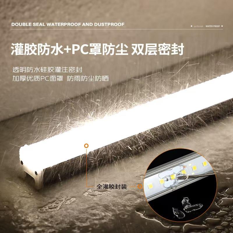 户外防水LED线条灯酒店外墙轮廓灯DMX512线性灯外墙轮廓跑马灯