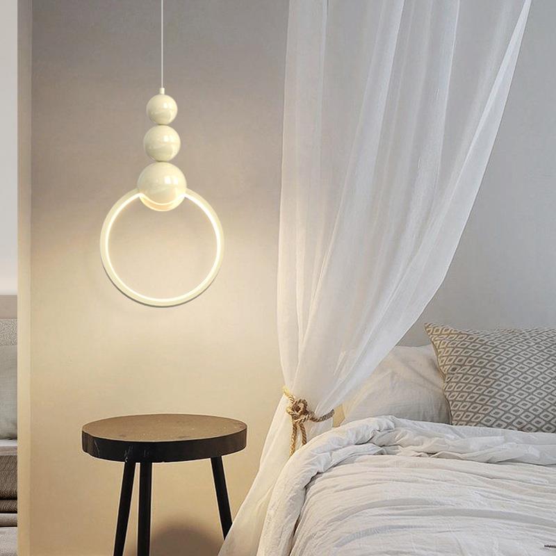 法式奶油风床头小吊灯卧室灯现代简约设计师餐桌吧台书房餐厅灯具