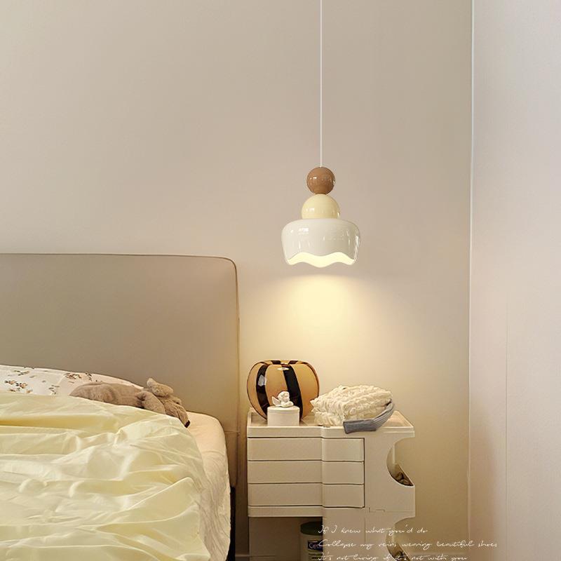 奶油风卧室床头灯吊灯现代简约餐厅小吊灯创意温馨儿童房中山灯具