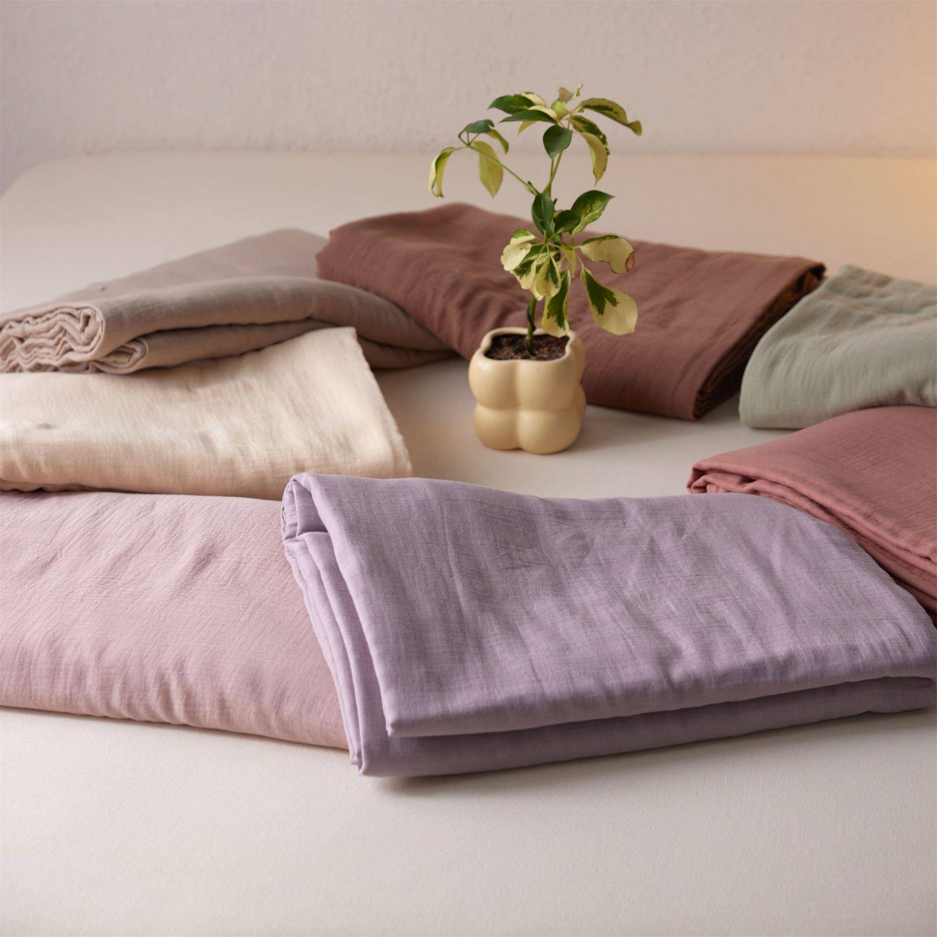 A类双层纱褶皱全棉单品被套1.5/2.0/2.2m拉链纯棉被罩单件单双人1