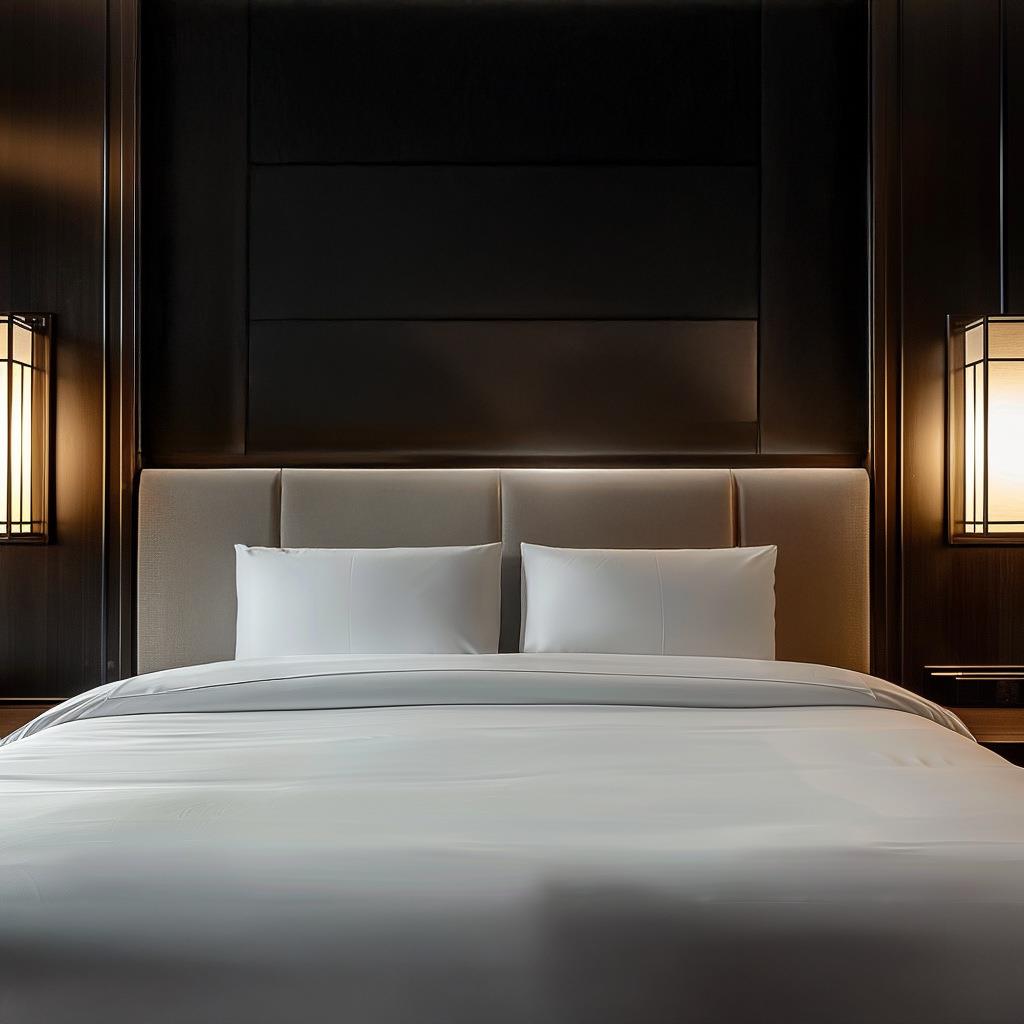 酒店四件套布草酒店被套床单民宿纯棉床品贡缎床上用品酒店四件套