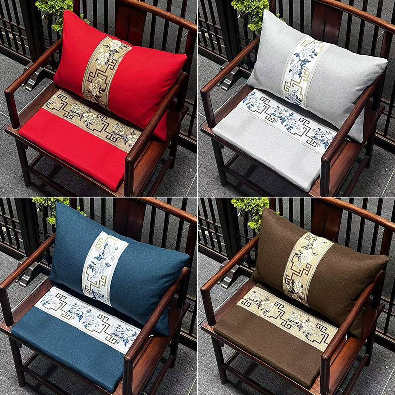 新中式红木沙发垫茶桌椅子坐垫餐椅实木家具圈椅椰棕棕榈椅子金小