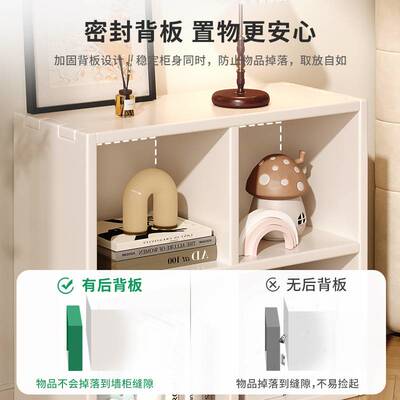 书架床边置物架落地多层收纳架子一体靠墙卧室柜子储物柜书柜