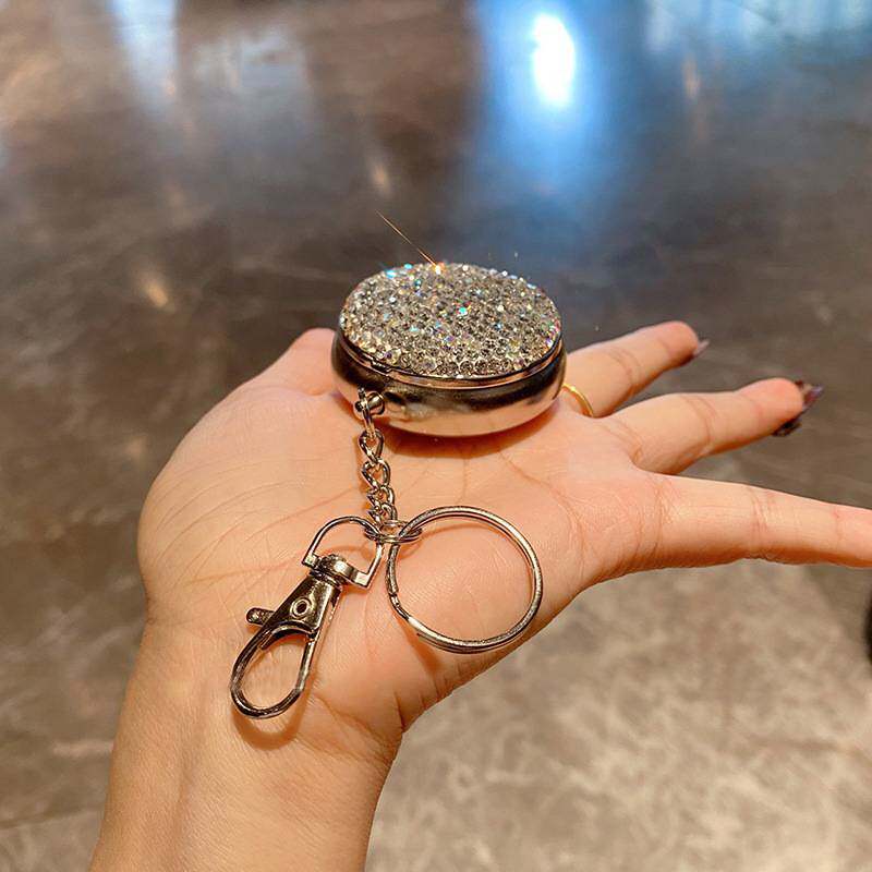 镶钻创意迷你随身口袋烟灰缸便携式钥匙扣个性潮流男时尚工厂现货
