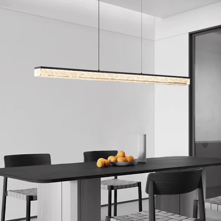 餐厅吊灯现代简约2025新款树脂中山灯具餐桌吧台极简一字餐厅灯
