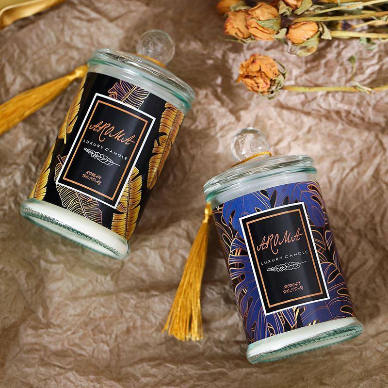 香薰蜡烛高档密封罐大豆蜡无烟照明净化空气浪漫表白礼品工厂