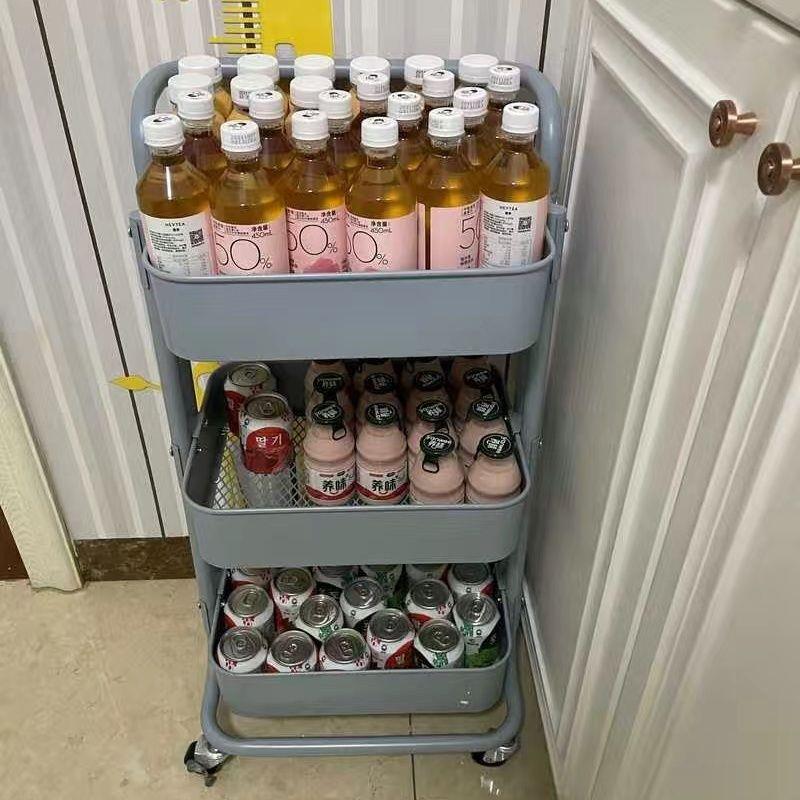 拉斯克手推车四层收纳车美容工具车客厅卧室储物架层架多功能