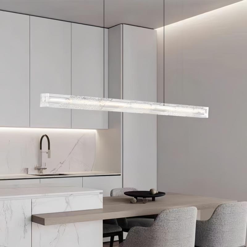 意式极简树脂餐厅吊灯现代简约新款高端轻奢创意餐桌饭厅长条吊灯