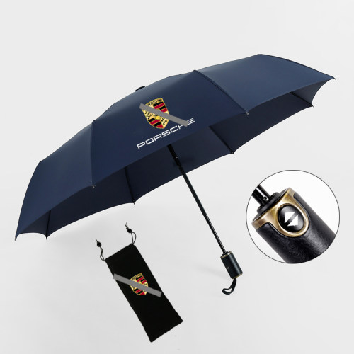 保时卡宴雨伞超轻全自动三折