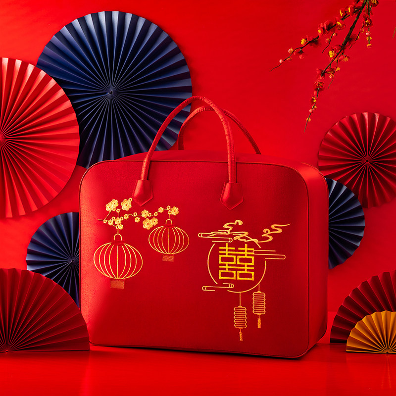 结婚被子包装袋牛津布超大喜庆空调夏棉被褥手提陪嫁四件套收纳袋