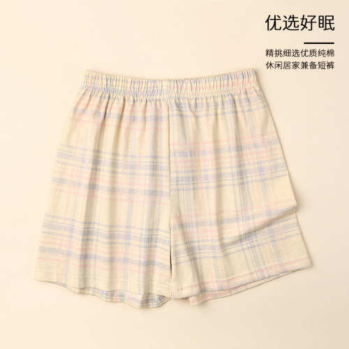 顶瓜瓜纯棉短裤女款宽松睡裤夏季