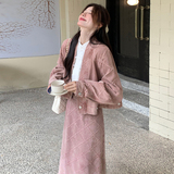 2026年春款改良汉服粉色牛仔两件套2C289-A76-P175-K248，女装套装/套裙，2C289