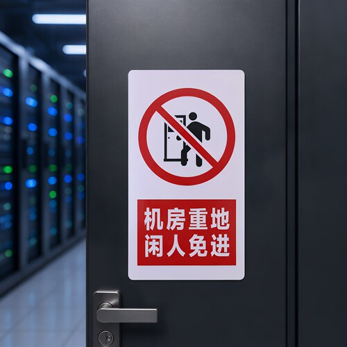 机房重地警示贴弱电间禁止入内牌